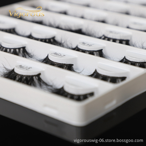 New Desing Wholesale 27 mm With Customized Package Long Fluffy Thick Mink Fur False 3D 5D Eyelashes Vendor